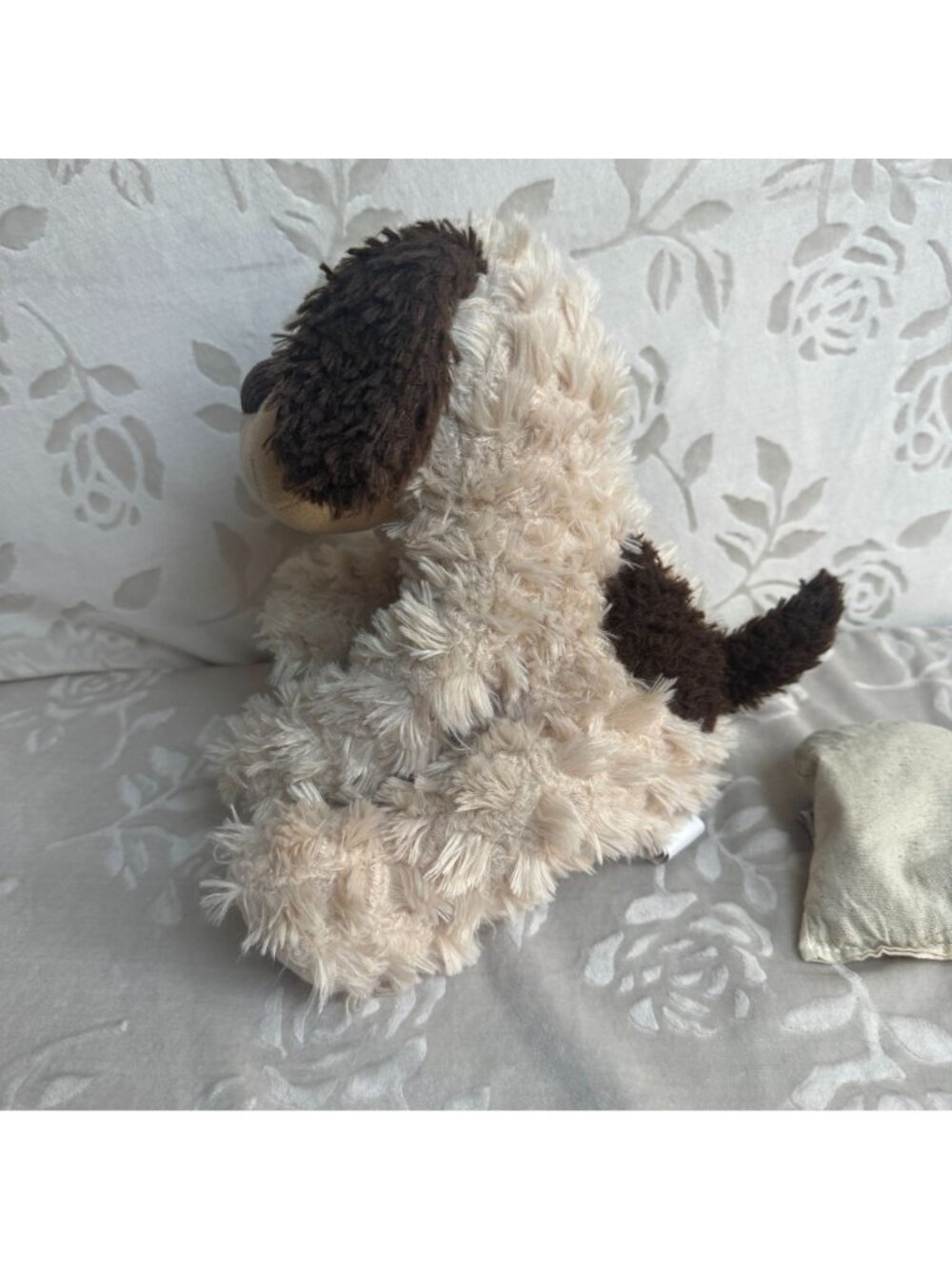 Aroma Home Dog Plush Snuggable Hotties Brown Tan Puppy Stuffed Animal Textured - Picture 3 of 8